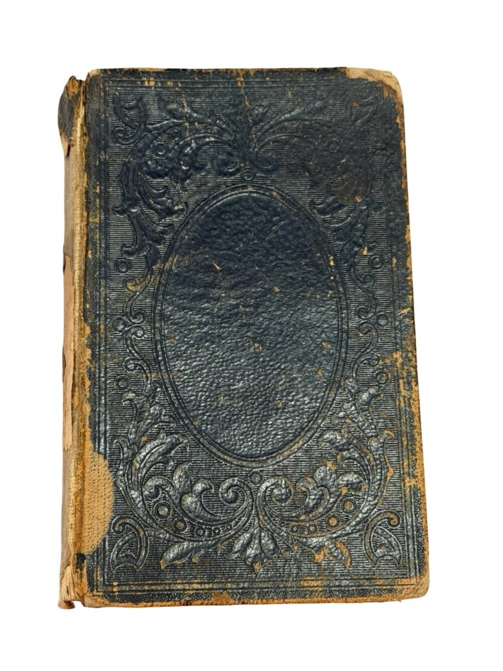 Antique German Gesangbuch Hymnal Book Embossed Victorian Hardcover Religious Son